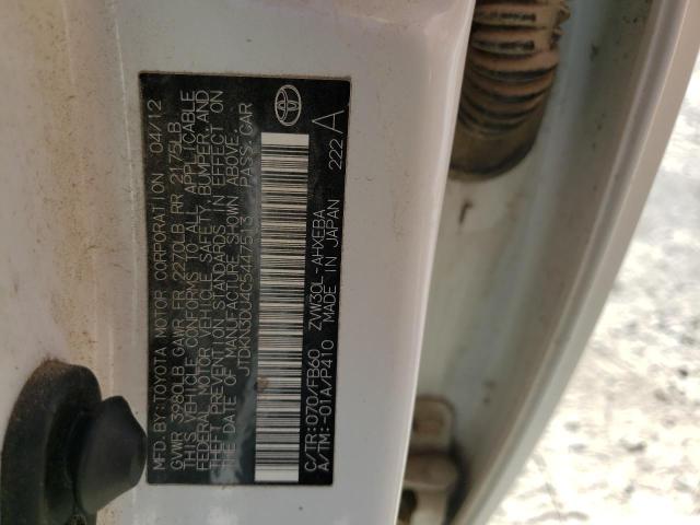 Photo 10 from auction – 2012 TOYOTA PRIUS with VIN JTDKN3DU4C5447513