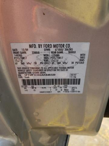 Photo 10 from auction – 2010 FORD F150 with VIN 1FTMF1CW2AKB46329