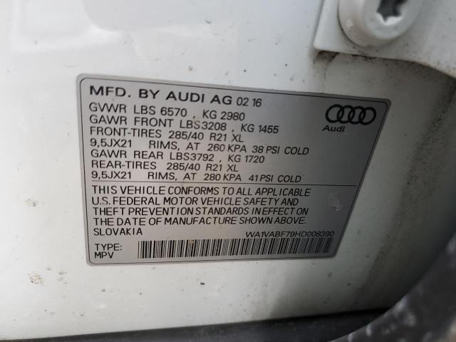 Photo 10 from auction – 2017 AUDI Q7 PRESTIG with VIN WA1VABF79HD008390