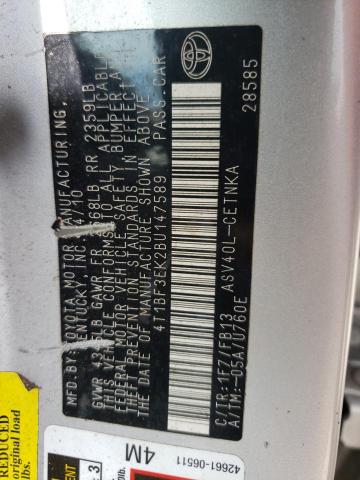 Photo 10 from auction – 2011 TOYOTA CAMRY BASE with VIN 4T1BF3EK2BU147589