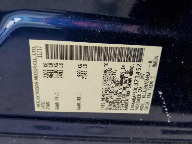Photo 10 from auction – 2018 NISSAN MAXIMA 3.5 with VIN 1N4AA6AP5JC371452