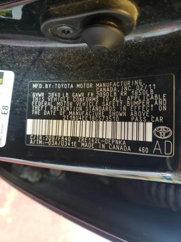 Photo 10 from auction – 2011 TOYOTA COROLLA BA with VIN 2T1BU4EE1BC573510
