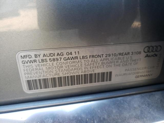 Photo 10 from auction – 2011 AUDI A8 L QUATT with VIN WAURVAFD0BN023841