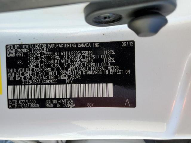 Photo 10 from auction – 2013 LEXUS RX 350 with VIN 2T2ZK1BA4DC092055