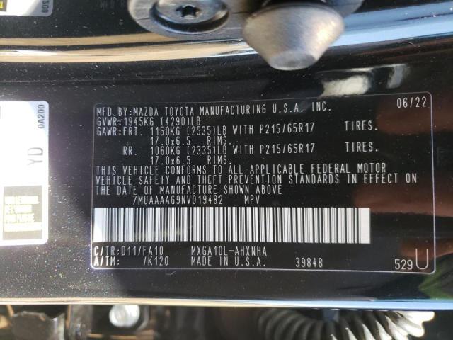 Photo 10 from auction – 2022 TOYOTA COROLLA CR with VIN 7MUAAAAG9NV019482