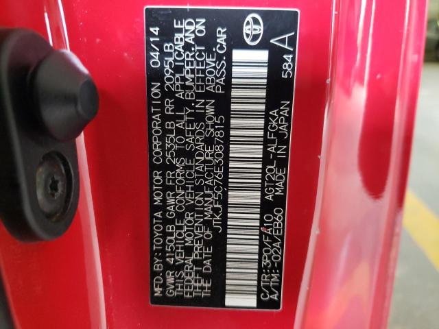 Photo 10 from auction – 2014 TOYOTA SCION TC with VIN JTKJF5C76E3087815