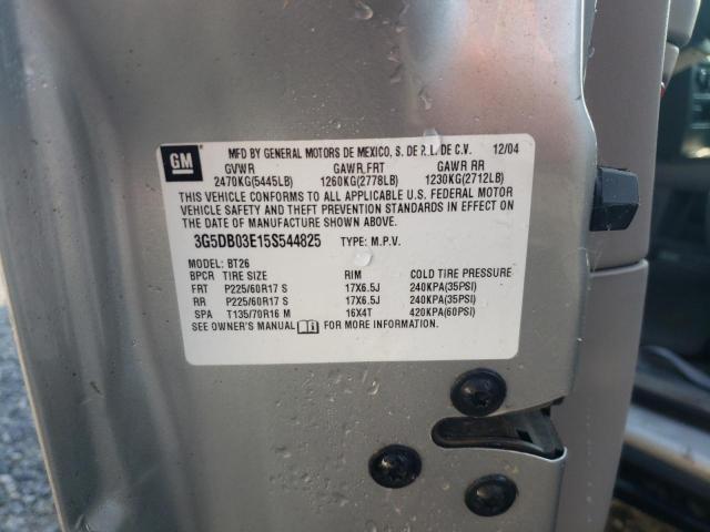 Photo 10 from auction – 2005 BUICK RENDEZVOUS with VIN 3G5DB03E15S544825