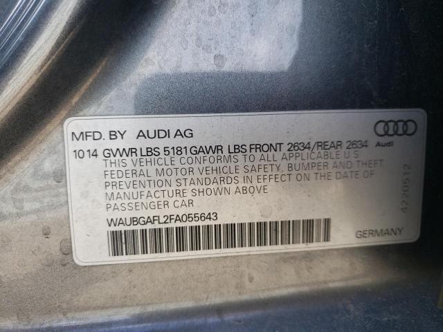 صورة رقم 10 من المزاد - 2015 AUDI S4 PREMIUM مع VIN WAUBGAFL2FA055643