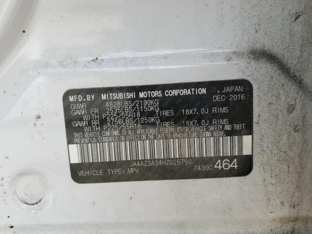 Photo 10 from auction – 2017 MITSUBISHI OUTLANDER with VIN JA4AZ3A34HZ025750
