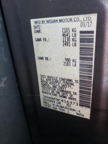 Photo 10 from auction – 2017 NISSAN MAXIMA 3.5 with VIN 1N4AA6AP2HC416373