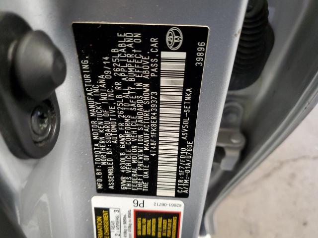 Photo 10 from auction – 2014 TOYOTA CAMRY L with VIN 4T4BF1FK8ER439373