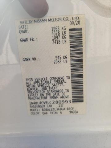 Photo 10 from auction – 2020 NISSAN ALTIMA SR with VIN 1N4BL4CV9LC280993