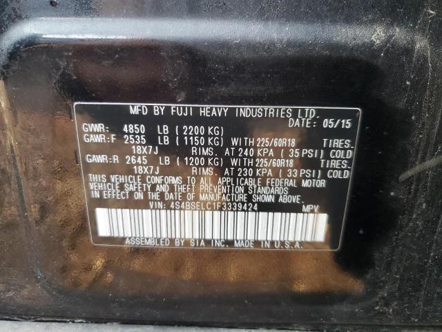 Photo 10 from auction – 2015 SUBARU OUTBACK 3. with VIN 4S4BSELC1F3339424