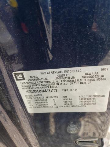Photo 10 from auction – 2010 CHEVROLET TRAVERSE L with VIN 1GNLRFED3AS131762
