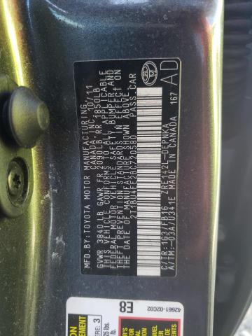 Photo 10 from auction – 2011 TOYOTA COROLLA BA with VIN 2T1BU4EE2BC720580