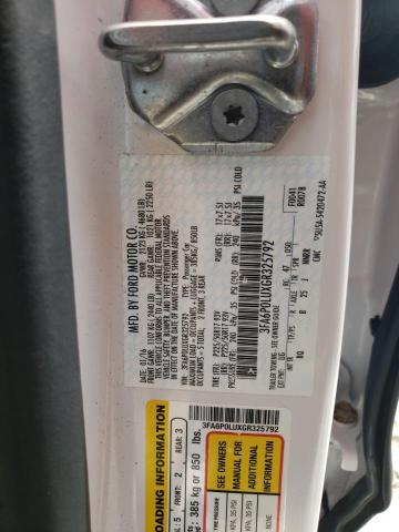 Photo 10 from auction – 2016 FORD FUSION SE with VIN 3FA6P0LUXGR325792