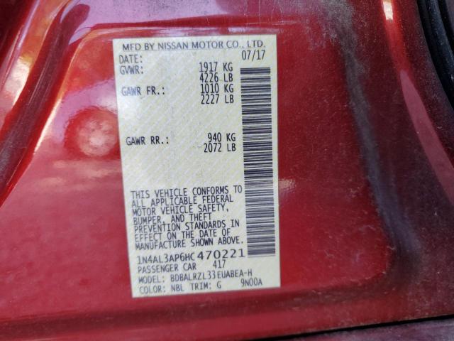 Photo 10 from auction – 2017 NISSAN ALTIMA 2.5 with VIN 1N4AL3AP6HC470221