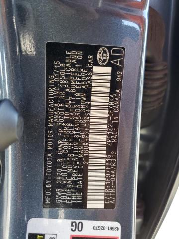 Photo 10 from auction – 2015 TOYOTA COROLLA L with VIN 2T1BURHE7FC345414