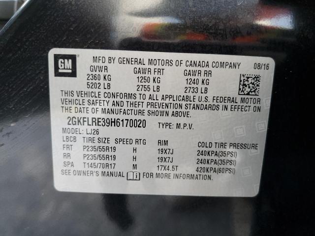 Photo 10 from auction – 2017 GMC TERRAIN DE with VIN 2GKFLRE39H6170020