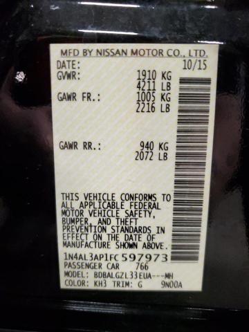 Photo 10 from auction – 2015 NISSAN ALTIMA 2.5 with VIN 1N4AL3AP1FC597973