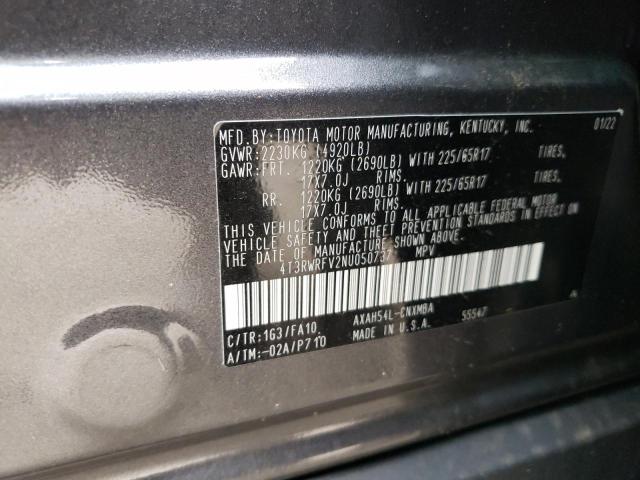 Photo 10 from auction – 2022 TOYOTA RAV4 XLE with VIN 4T3RWRFV2NU050737