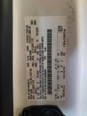 Photo 10 from auction – 2017 FORD F150 SUPER with VIN 1FTFX1EF0HFA68896