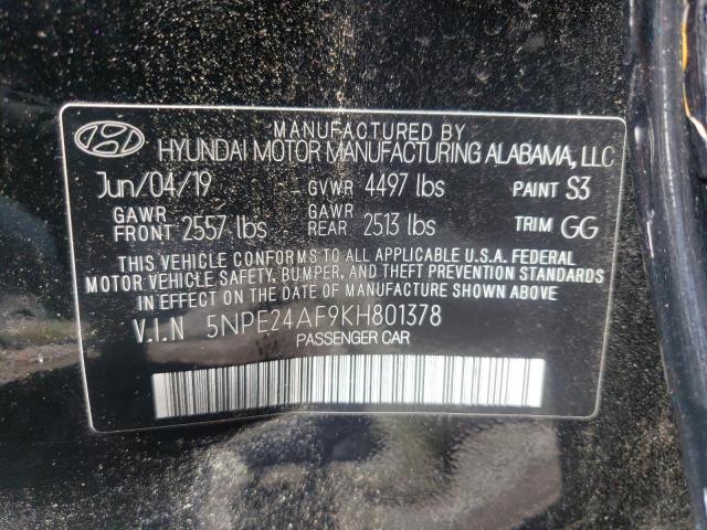 Photo 10 from auction – 2019 HYUNDAI SONATA with VIN 5NPE24AF9KH801378