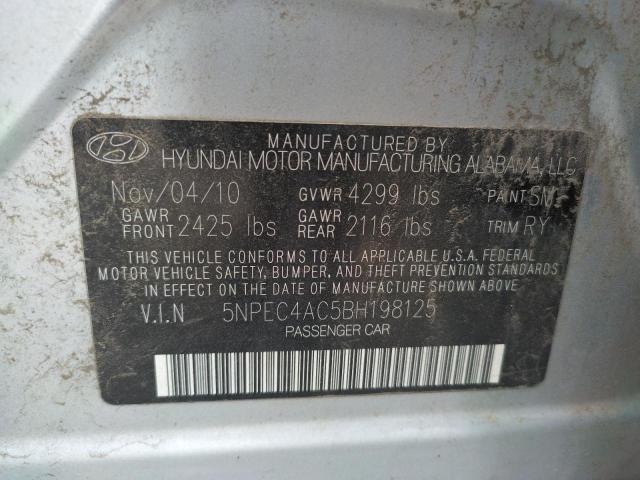Photo 10 from auction – 2011 HYUNDAI SONATA SE with VIN 5NPEC4AC5BH198125