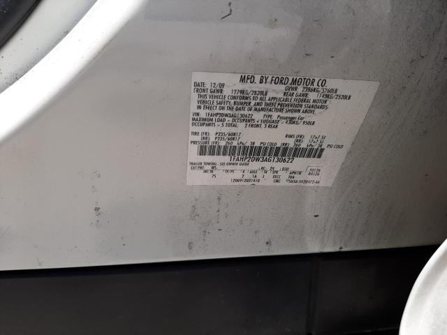 Photo 10 from auction – 2010 FORD TAURUS SE with VIN 1FAHP2DW3AG130622