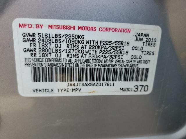 Photo 10 from auction – 2010 MITSUBISHI OUTLANDER with VIN JA4JT4AX5AZ017611