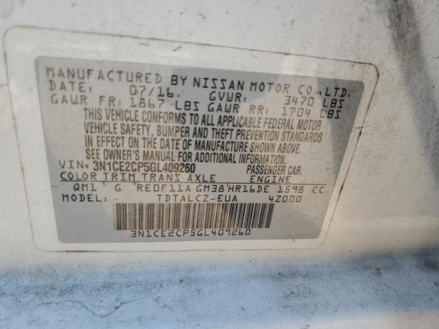 Photo 10 from auction – 2016 NISSAN VERSA NOTE with VIN 3N1CE2CP5GL409260