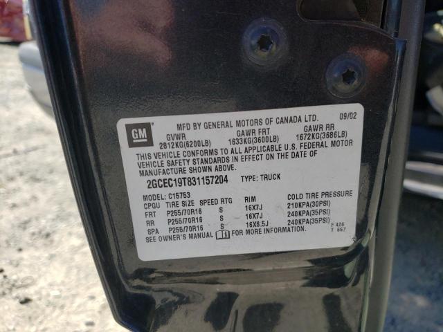 Photo 10 from auction – 2003 CHEVROLET SILVERADO with VIN 2GCEC19T831157204