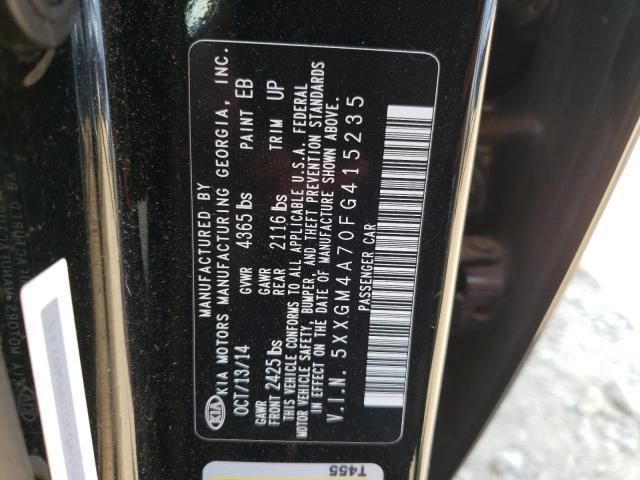 Photo 10 from auction – 2015 KIA OPTIMA LX with VIN 5XXGM4A70FG415235