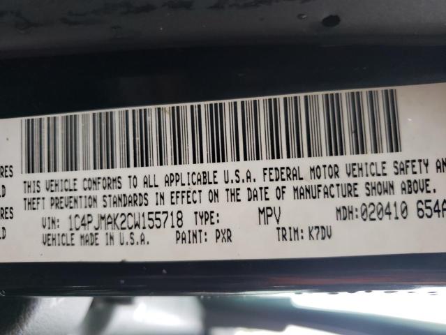 Photo 10 from auction – 2012 JEEP LIBERTY SP with VIN 1C4PJMAK2CW155718