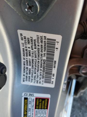 Photo 10 from auction – 2009 HONDA CIVIC LX with VIN 19XFA16549E018425