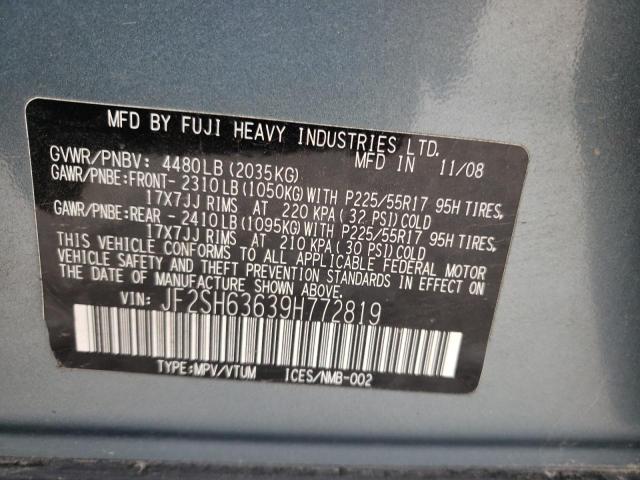 Photo 10 from auction – 2009 SUBARU FORESTER 2 with VIN JF2SH63639H772819