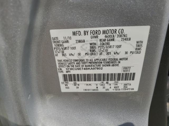 Photo 10 from auction – 2011 FORD ESCAPE LIM with VIN 1FMCU9E74BKA97802