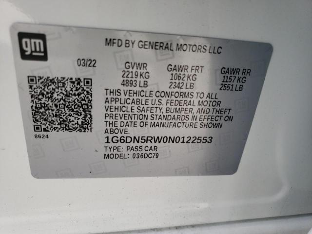 Photo 10 from auction – 2022 CADILLAC CT5 PREMIU with VIN 1G6DN5RW0N0122553