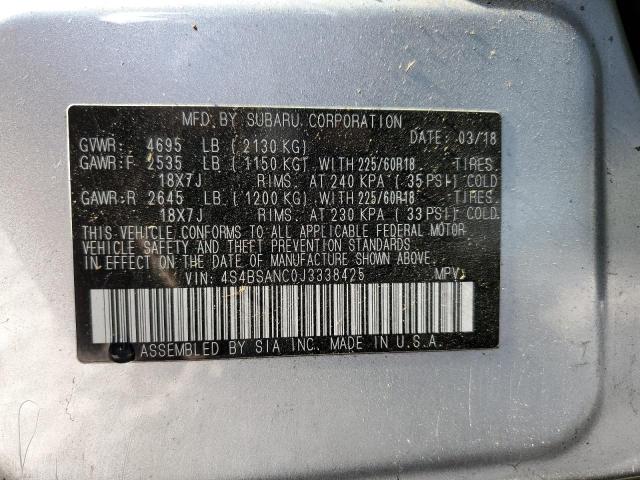 Photo 10 from auction – 2018 SUBARU OUTBACK 2. with VIN 4S4BSANC0J3338425