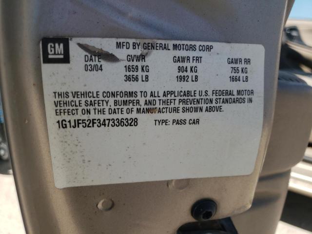 Photo 10 from auction – 2004 CHEVROLET CAVALIER with VIN 1G1JF52F347336328
