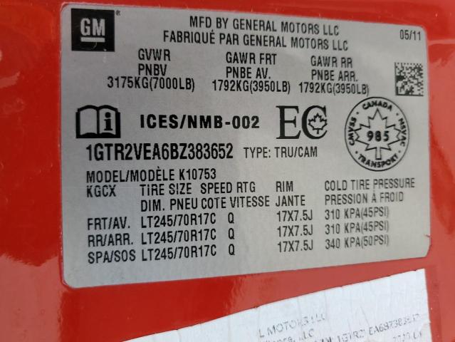 Photo 10 from auction – 2011 GMC SIERRA K15 with VIN 1GTR2VEA6BZ383652