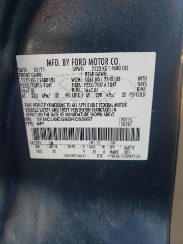 Foto 10 de la subasta – 2011 FORD ESCAPE LIM con VIN 1FMCU9EG9BKC65997