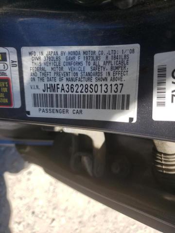 Photo 10 from auction – 2008 HONDA CIVIC HYBR with VIN JHMFA36228S013137
