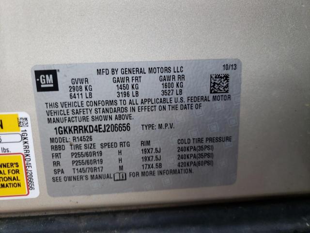 Photo 10 from auction – 2014 GMC ACADIA SLT with VIN 1GKKRRKD4EJ206656