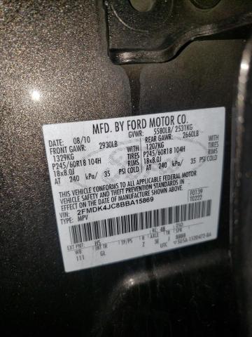 Photo 10 from auction – 2011 FORD EDGE SEL with VIN 2FMDK4JC8BBA15869