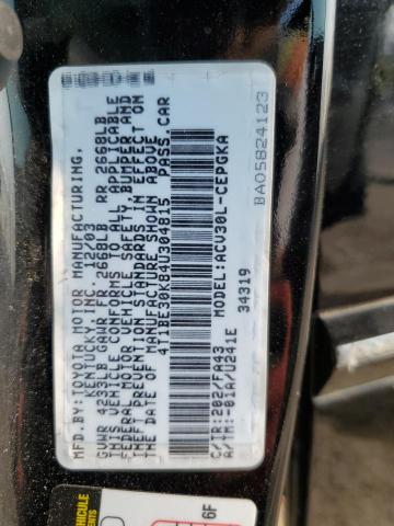 Photo 10 from auction – 2004 TOYOTA CAMRY LE with VIN 4T1BE30K84U304815