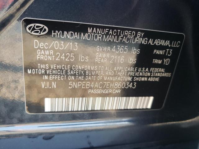 Photo 10 from auction – 2014 HYUNDAI SONATA GLS with VIN 5NPEB4AC7EH860343