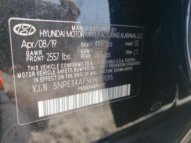 Photo 10 from auction – 2019 HYUNDAI SONATA LIM with VIN 5NPE34AF5KH789095