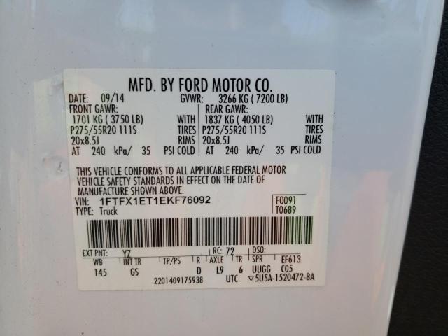 Photo 10 from auction – 2014 FORD F150 SUPER with VIN 1FTFX1ET1EKF76092