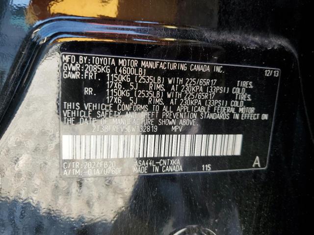 Photo 10 from auction – 2014 TOYOTA RAV4 LE with VIN 2T3BFREV5EW132819